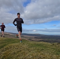 Two runners in the Preseli Hills