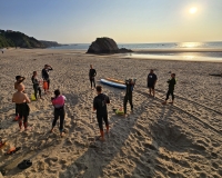 An early morning open-water session