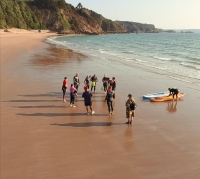 Open-water swimming at Tenby
